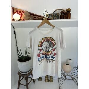 Vintage 1987 Grateful Dead Bob Dylan Alone Together Band T-Shirt 21.5 x 27